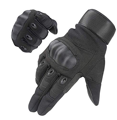 HIKEMAN Handschuhe für Männer und Frauen Touch Screen Hart Knuckle Handschuhe für Outdoor Sport und Arbeit geeignet für Radfahren Motorrad Wandern Klettern Lumbering Heavy Industry (Black, XX-Large)