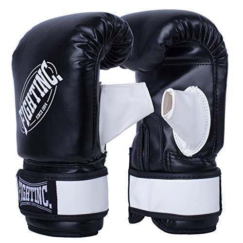 Fightinc. Boxsackhandschuhe Fighter - Sandsackhandschuhe Gerätehandschuhe Boxsackhandschuhe Ballhandschuhe schwarz (001) S/M