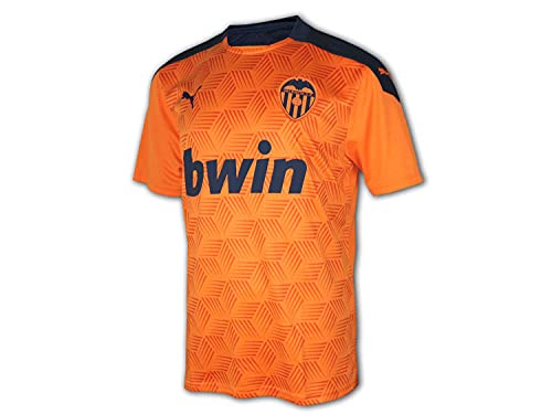 PUMA Herren VCF Away Shirt Replica T, Vibrant Orange-Peacoat, L