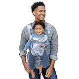 Infantino 4-in-1 Babytrage – Ergonomisch und verstellbar, kann frontal und auf dem Rücken getragen werden, für Neugeborene und ältere Babys von 4-16 kg, Blue Camo