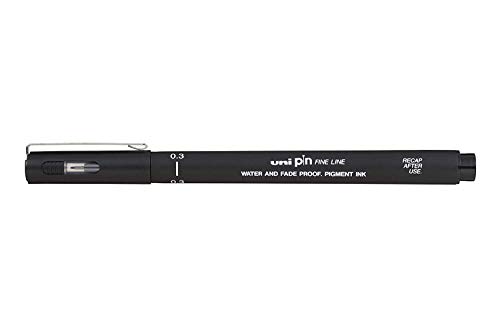 Uni-Pin 0,3 mm Stift – Schwarz (12 Stück)