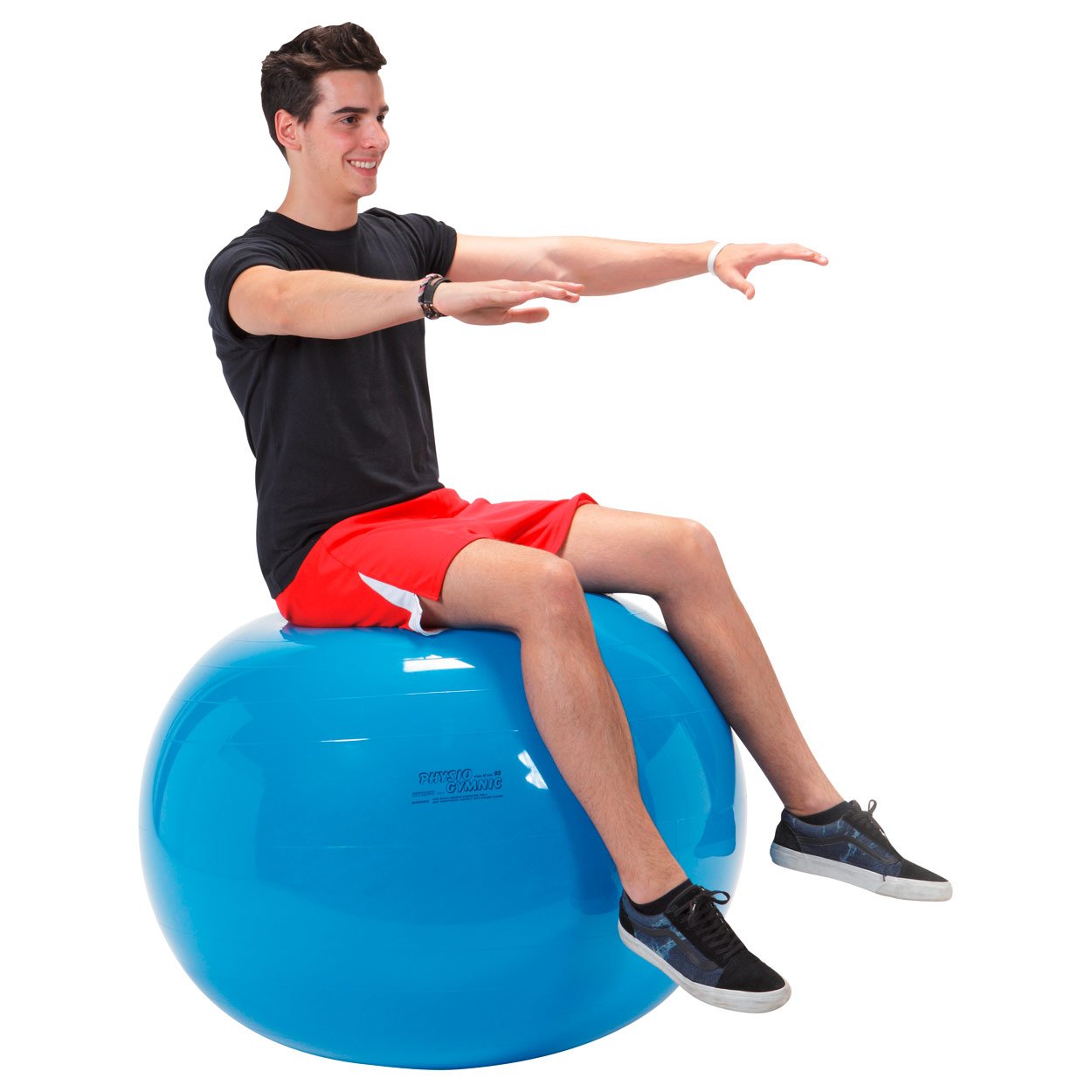 Sport-Tec Gymnic Gymnastikball Sitzball Yogaball Bürostuhl Büroball Fitnessball 95 cm BLAU