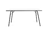 TENZO 3612-906 Dine Designer Tisch, Spanplatte/Metall, Weiß/Schwarz, 140 x 80 x 75,5 cm