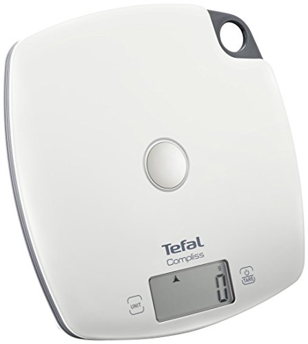Tefal Küchenwaage Compliss Präzision 5 kg/1 g, Tara-Funktion, Weiß BC1000V0