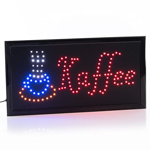 TruWare LED Schild KAFFEE Leuchtreklame Werbetafel LED Schild Werbeschild Reklametafel Leuchtschild