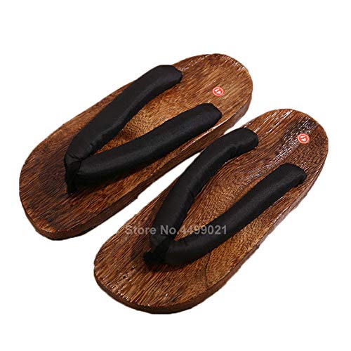 SlimpleStudio Japanische hölzerne Hölzerne Anime Cosplay Schuhe Männer Frauen Traditionelle Samurai Japanische Geta Clogs Holz Flip Flops-color12_42 Unisex Geta Sandalen. (Color : Color2, Size : 39)