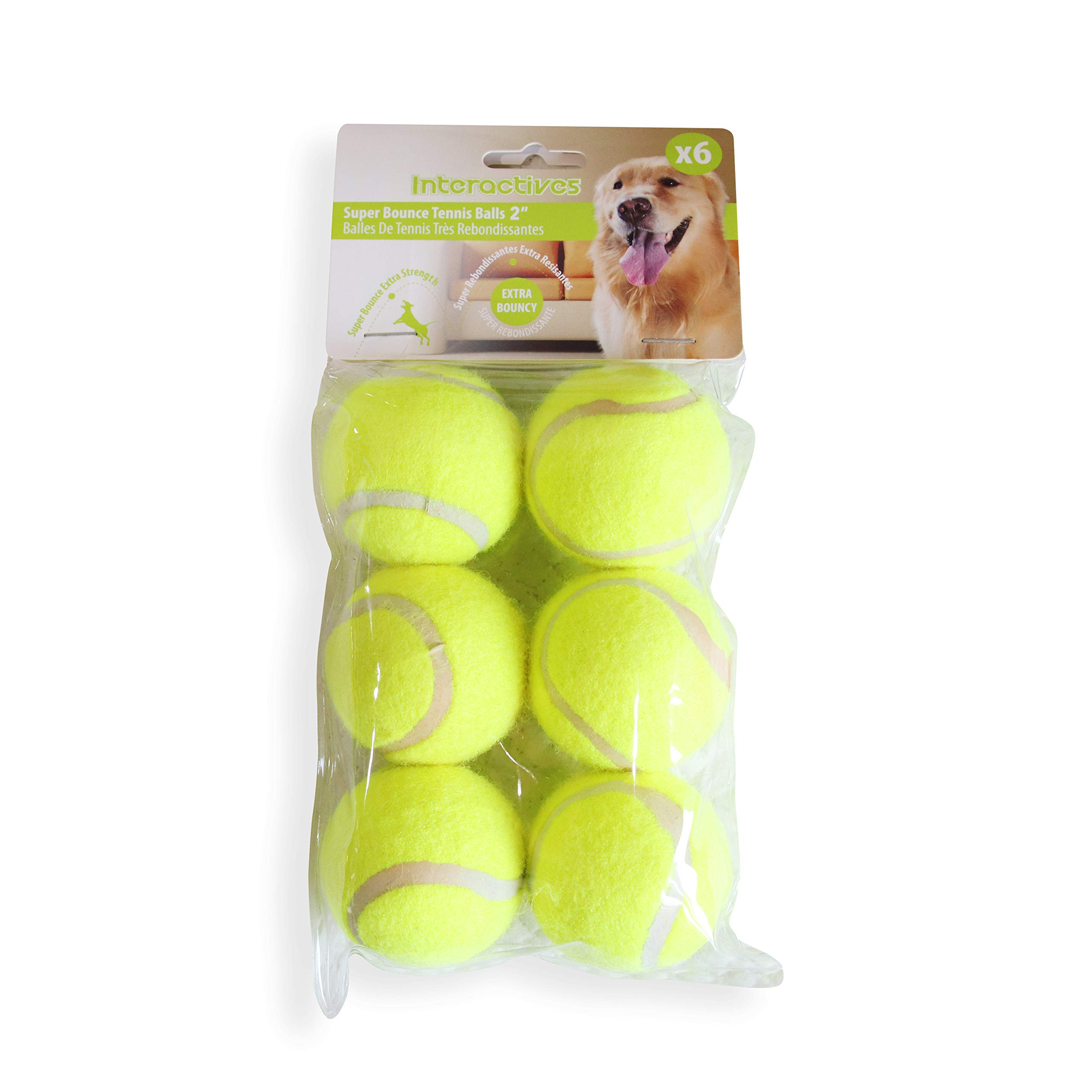 pet prime Hunde-Tennisbälle, 5,1 cm x 6 Stück, automatischer Ballwerfer, Tennisball, geeignet für kleine Hunde, Ballwerfer