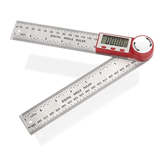 Elektronisches digitales Winkelmesswerkzeug aus rostfreiem Stahl 360-Grad-Winkelmesser Lineal Geschenke für Männer Vater Vater Ehemann 0-200 mm