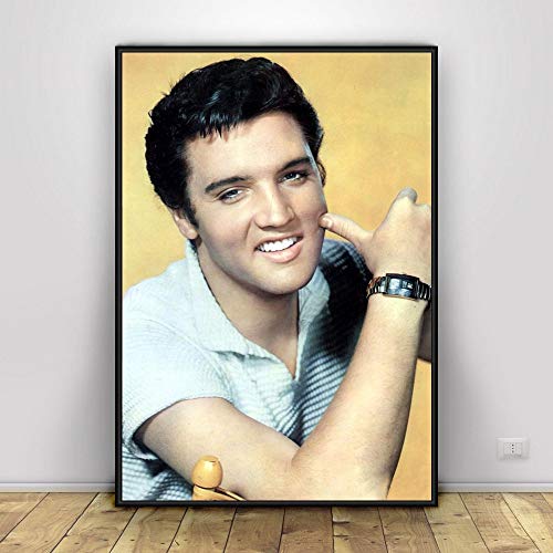 LCSLDW Leinwanddruck Kunst Leinwanddruck Elvis Presley Musik Sänger Poster Raumdekoration Dekoration Verwendet In Schlafzimmer Wohnzimmer Küche Usw. Wohnkultur, 30X40Cm No Frame
