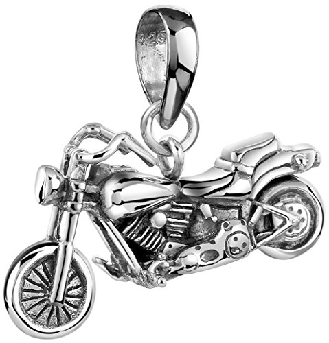 Kuzzoi Kettenanhänger Herren Motorrad Bike Kettenanhänger 925er Silber