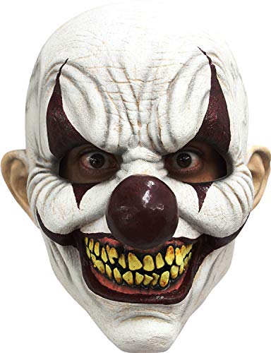 Erwachsene Sinister Gruseliger Clown Overhead Maske Scary Horror Halloween Kostüm Outfit Zubehör