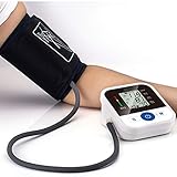 SHALOLY Blutdruckmessgerät-Adapter, Oberarm-Blutdruckgerät, Hintergrundbeleuchtung, LCD-Display, Blutdruckmessgerät, intelligente Stimme, älteres Blutdruckmessgerät (A)