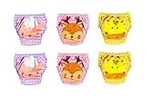 OZYOL Trainerhosen für Tröpfchentraining 6er Pack - Wiederverwendbare Kleinkinder Lernwindeln Baby Unterwäsche zum Sauberwerden Toilettentraining (as3, Numeric, Numeric_80, Animal Girl)