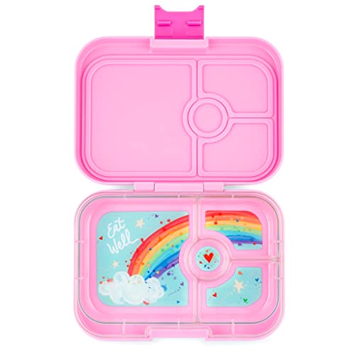 Yumbox Panino M Lunchbox - mittelgroße Brotdose mit 4 Fächern | Kinder Bento Box für Kindergarten, Schule, Erwachsene (Power Pink)