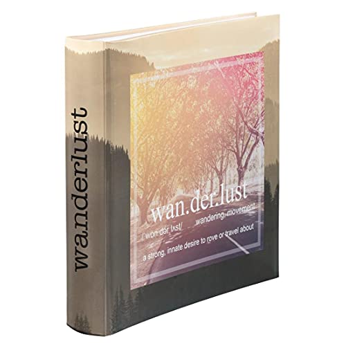 Hama Fotoalbum "Wanderlust" (Jumbo Fotobuch 30x30 cm, Photo-Album mit 100 weißen Seiten, Album zum Selbstgestalten und zum Einkleben, Bilderalbum für Fotos) braun/bunt