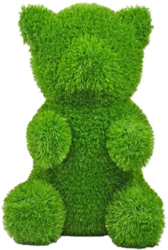 Kögler 53271 - AniPlants Bär frontal, Deko-Figur aus Kunstrasen, 65 cm groß, wetterfest und formstabil, mit Ankern zur Befestigung, ideal als Deko für Garten und Haus