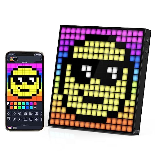 divoom Pixoo-16 Pixel Art WiFi 16x16 LED Light Sign Digital Frame Dekoration Display, Smart Clock Lichter dekorativ mit APP-Steuerung für Gaming Zimmer Bar Schlafzimmer Haus Wand Schreibtisch