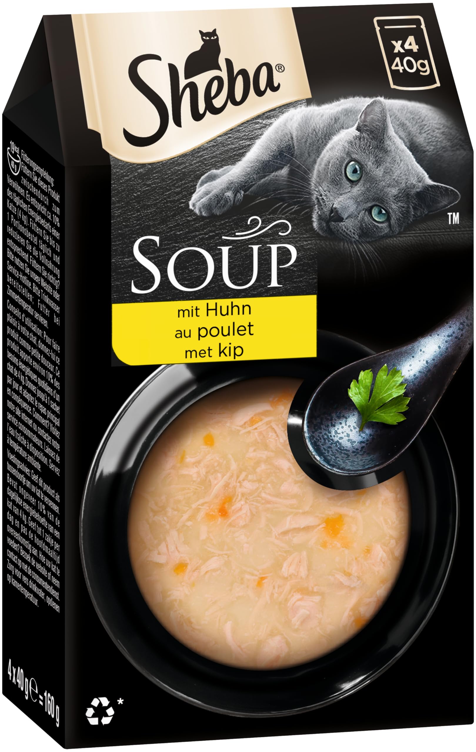 Sheba Multipack Soup - Katzennassfutter im Portionsbeutel - Huhn - 40 x 40g