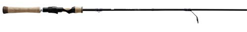 13 FISHING Unisex-Erwachsene Defy Silver Angelrute – Spinnrute, schwarz, 6'6" UL (Ultra Light) - 2 Piece Rod
