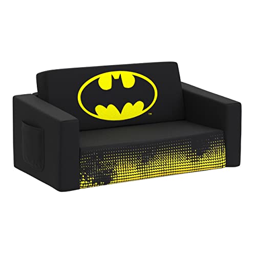 Batman Cozee Ausklappbares Sofa – 2-in-1 umwandelbares Sofa zur Liege für Kinder von Delta Children