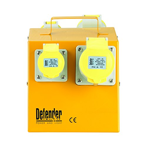 Defender e13108 110 V 4 Way Splitter Box – Gelb