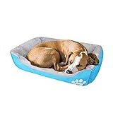 wuuhoo® I Hundebett Lucky 70cm I Flauschiges und gemütliches Hundesofa I für kleine und mittelgroße Hunde I Haustierbett Waschmaschinen geeignet hellblau