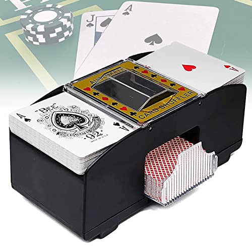 NVYAZJ Automatischer Kartenmischer, elektrischer Kartenhändler mit 2 Kartendecks, unterstützt Verschiedene benutzerdefinierte Spielmethoden, für Spielkarten, UNO, Poker, Heimkartenspiele