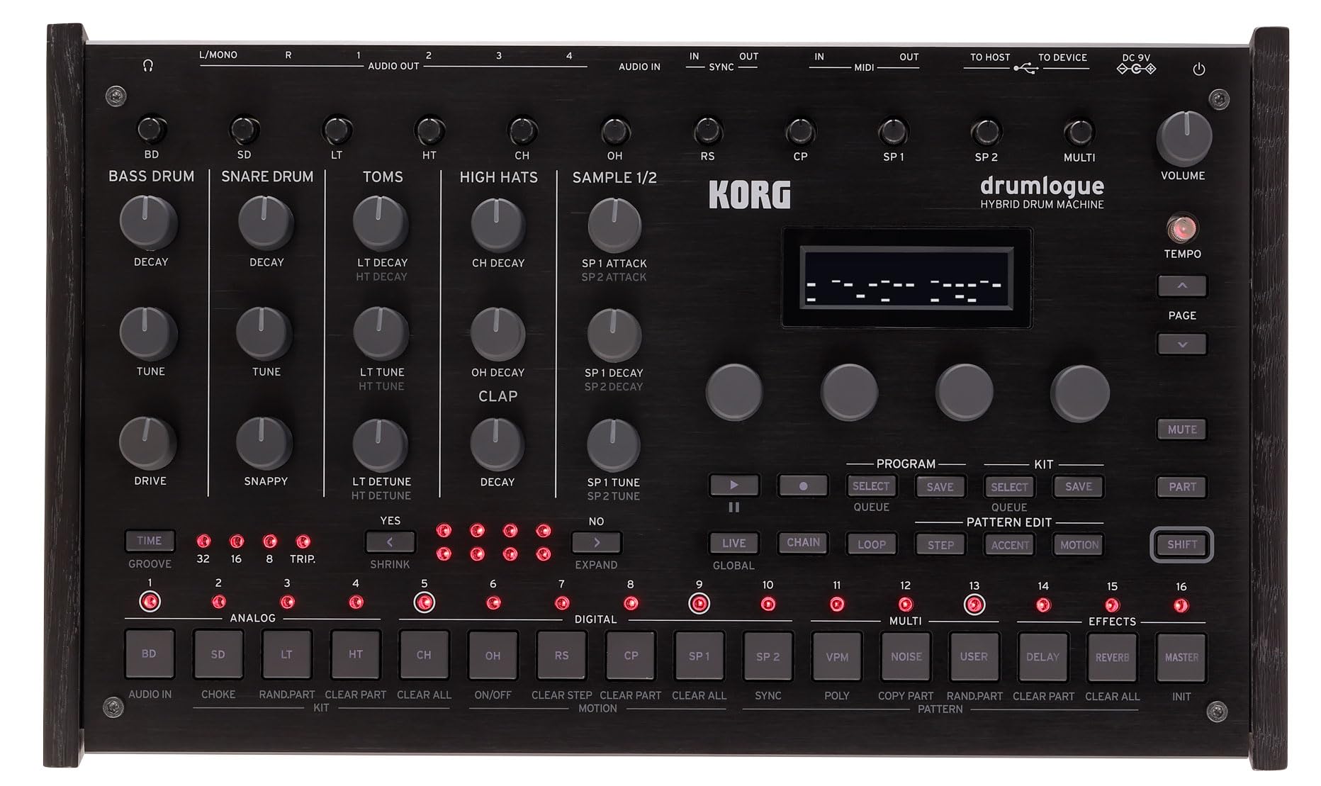 Korg Drumlogue - Hybrider Analoger/Digitaler Drumcomputer und Sequenzer