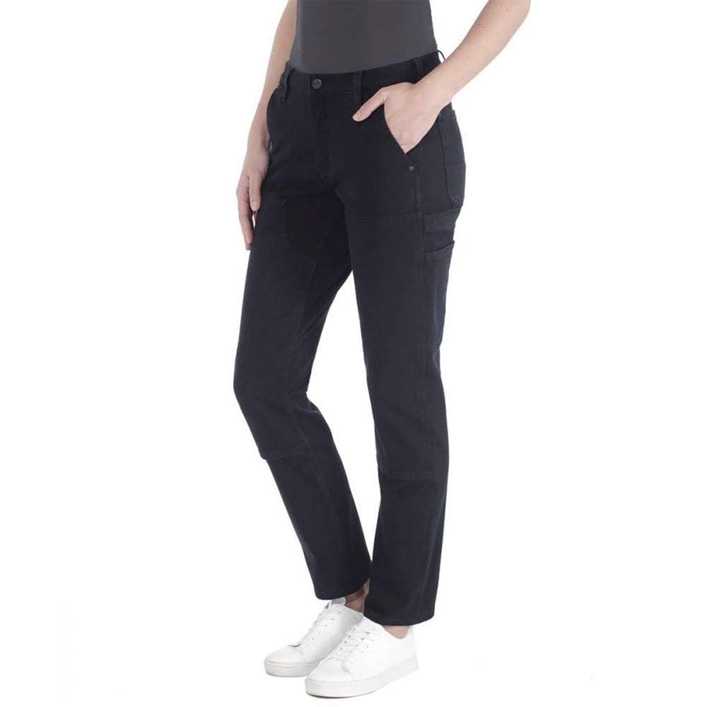 Carhartt Damen Rugged Flex® Relaxed Fit Arbeitshose aus Köper mit verstärkter Vorderseite, Schwarz, W12