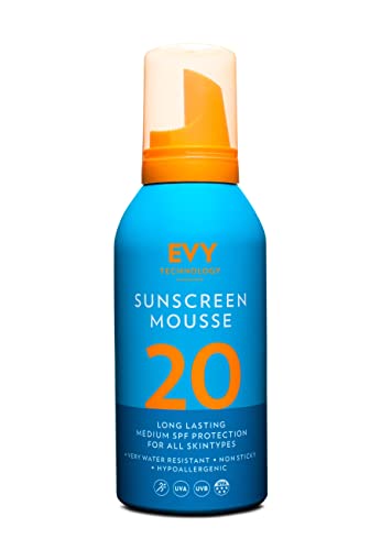 EVY Sport LSF20 Outdoor Sonnenschutz Mousse - extrem schweiß- und wasserfest, lang wirksame, pflegende Sonnencreme
