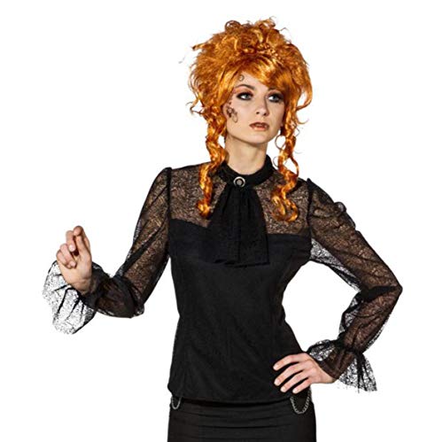Orlob NEU Damen-Kostüm Spitzenbluse, schwarz, Gr. 46-48