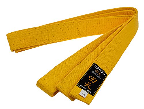 Kaiten Karategürtel Gürtel Budogürtel Baumwolle (gelb) (250)