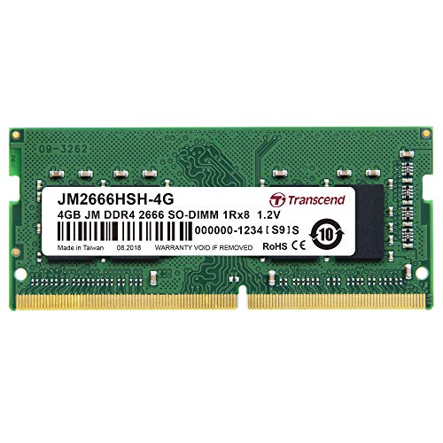 4GB JM DDR4 2666 SO-DIMM 1Rx8 512Mx8 CL19 1.2V - 4 GB - SO-DIMM (JM2666HSH-4G)