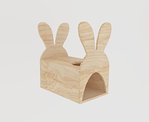 Generiq Hasenohren auf jeder Seite Design aus Holz für Kleintiere, Versteck