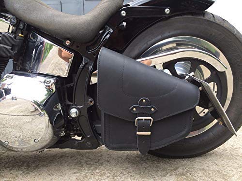 ORLETANOS ODIN BLACK Schwingentasche kompatibel mit Yamaha XV 1600 XVS 1100 1700 Drag Star Wild Star 650 XVS Ledertasche Seitentasche Satteltasche