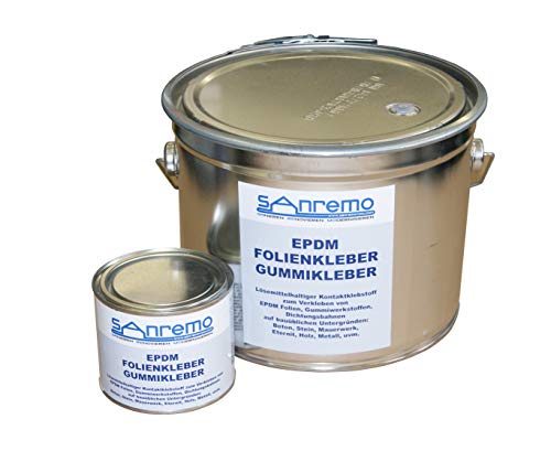 EPDM FOLIENKLEBER GUMMIKLEBER Kontaktklebstoff 4kg Eimer + 400g Dose (15,66€/1kg)