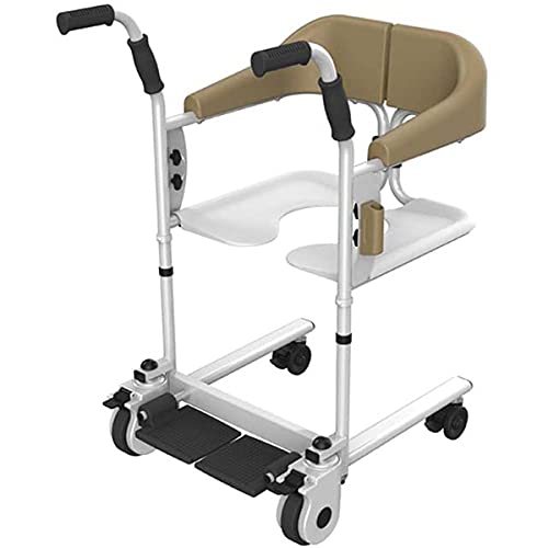 Badezimmer-Rollstühle, Home Shifter für Krankenpflege, gelähmte ältere Menschen, Patienten-Transferstuhl, sitzender Patientenaufzug, 360-Grad-Universalrad, Behinderte, manueller Rollstuhl