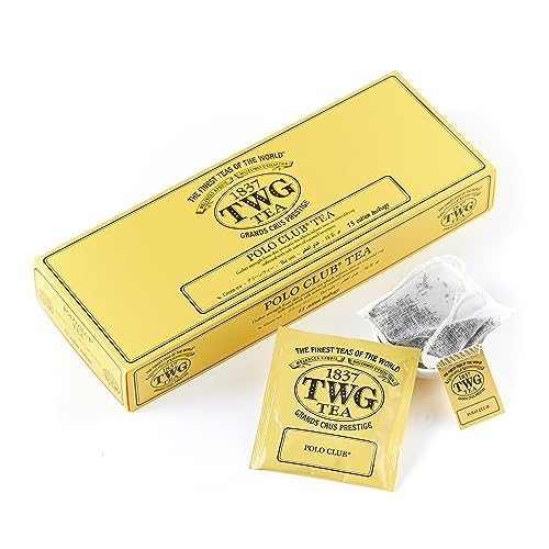 TWG Tea | Polo Club Tea, Grünteemischung in handgenähten Teebeuteln aus Baumwolle in einer Geschenkbox, 37.5 g, 15 stück