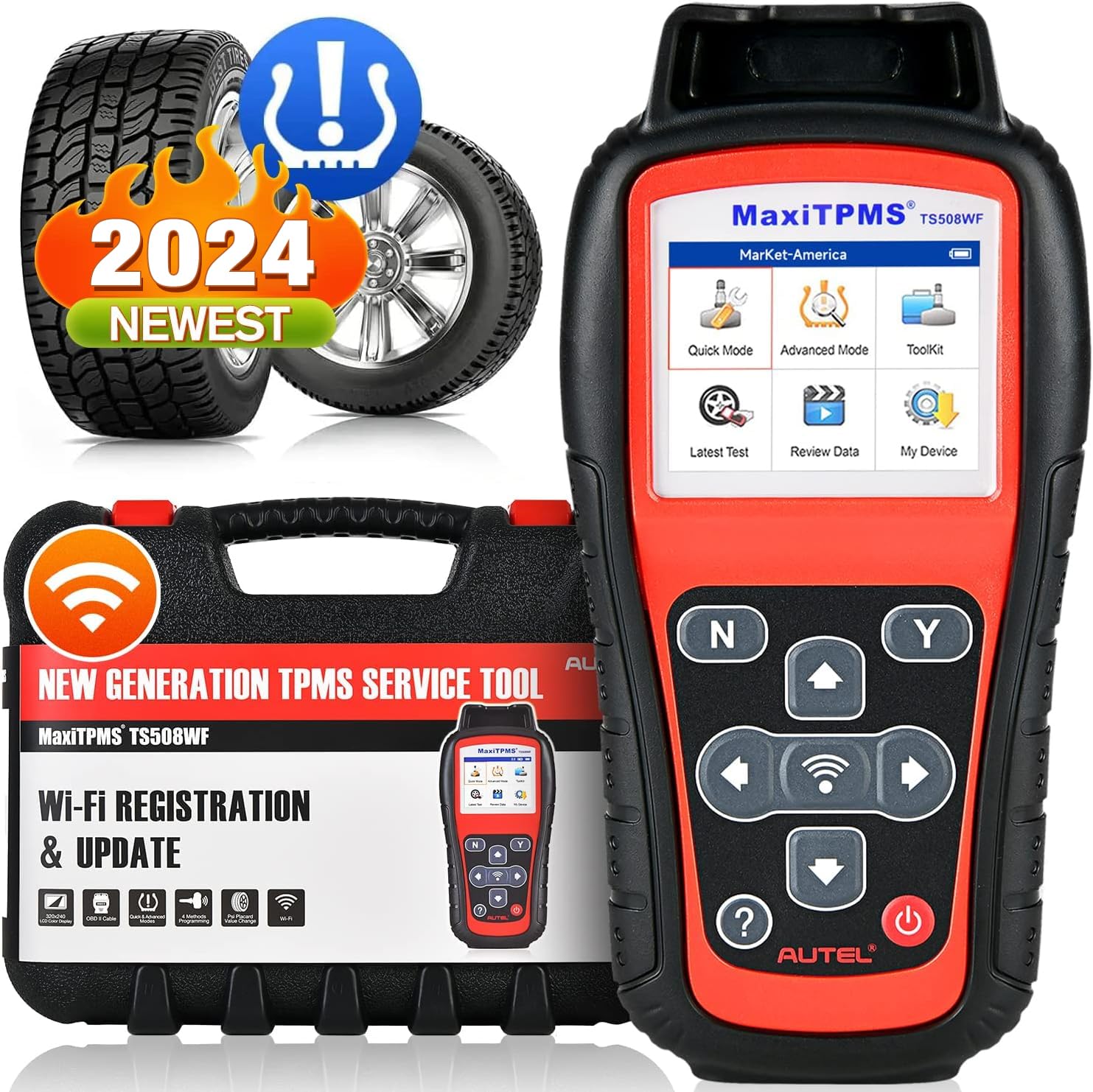 Autel MaxiTPMS TS508WF, Professional für Aktivieren/Neulernen Aller RDKS Sensoren, TPMS Reset, TPMS Programmierung von MX-Sensoren, 2024 Neueste, Upgrade von TS508, TS501, TS408, TPMS Diagnose