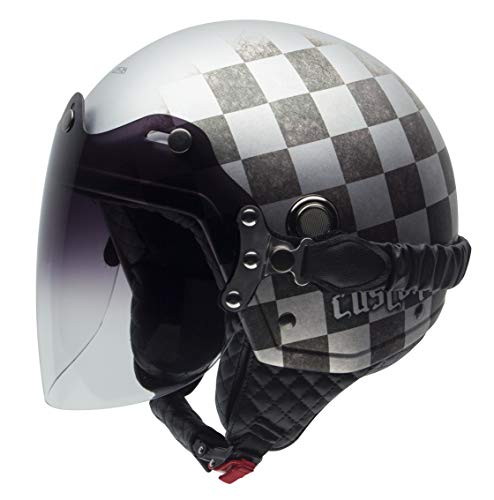 NZI Tonup Visor Grafik Offenes Gesicht Motorradhelm, Matt Circuit, Größe L