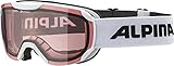 Alpina Sports Thaynes Q Skibrille Kunststoff/Polycarbonat Weiß 100% UV-Schutz, A7097 0 15