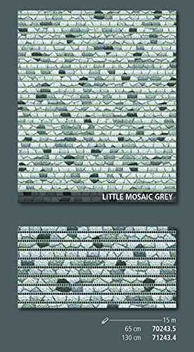 Bodenbelag Sympa Nova Premium Weichschaum Badematte Matte Little Mosaic Grey Steinchen grau 130 breit Meterware
