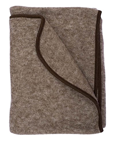 Cosilana Decke, Wolle (kbT), Fleece, 80x100 cm (80x100, Braun-melange)