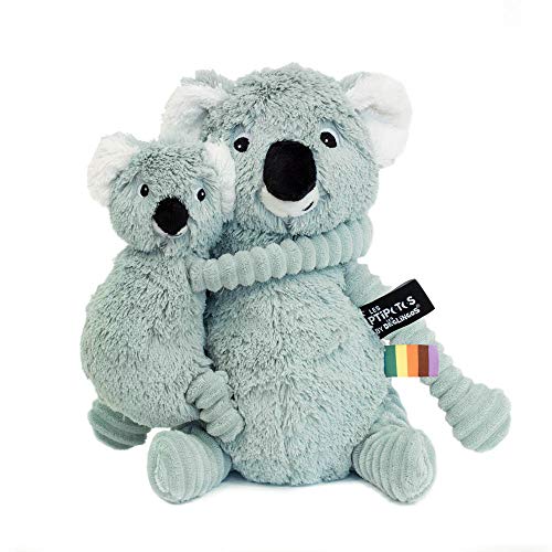 Plüschtier Trankilou der Koala Minze – Mama und Baby – ideal für Neugeborene – Geschenkidee zur Geburt – weiches Plüschtier – Ptipotos by Les Deglingos