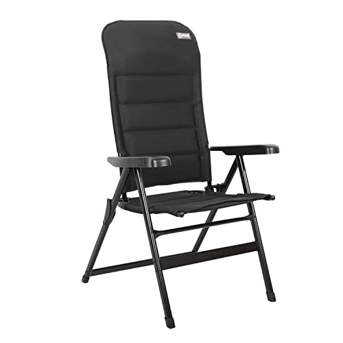 HOMECALL 3D Mesh Cover - XXL Oversize Recliner with 5 Adjustable Position Armrest Garden Chair Aluminium Caravan Folding Chair