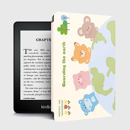 Schutzhülle für Kindle Paperwhite 11. Generation 2021 (Modell: M2L3Ek / M2L4Ek), niedliche kleine Tiere, mit automatischer Wake/Sleep-Funktion für Kindle Paperwhite Signature Edition