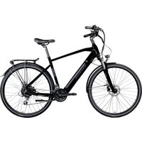 Zündapp Z810 E Trekking Fahrrad Herren ab 160 cm E Bike 24 Gänge 28 Zoll Elektrofahrrad mit Scheibenbremsen, Pedelec 700c mit Beleuchtung StVO und Tacho (schwarz/grau, 52 cm)