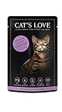 Cat´s Love Katzenfutter Nassfutter Mix Lachs & Huhn mit Petersilie und Lachsöl (Lachs & Huhn, 12 x 85g)