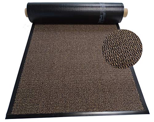 Mertex Schmutzfangläufer Meterware 90 cm braun-schwarz meliert (90 x 50 cm, Schnittkante mit Randprofil)