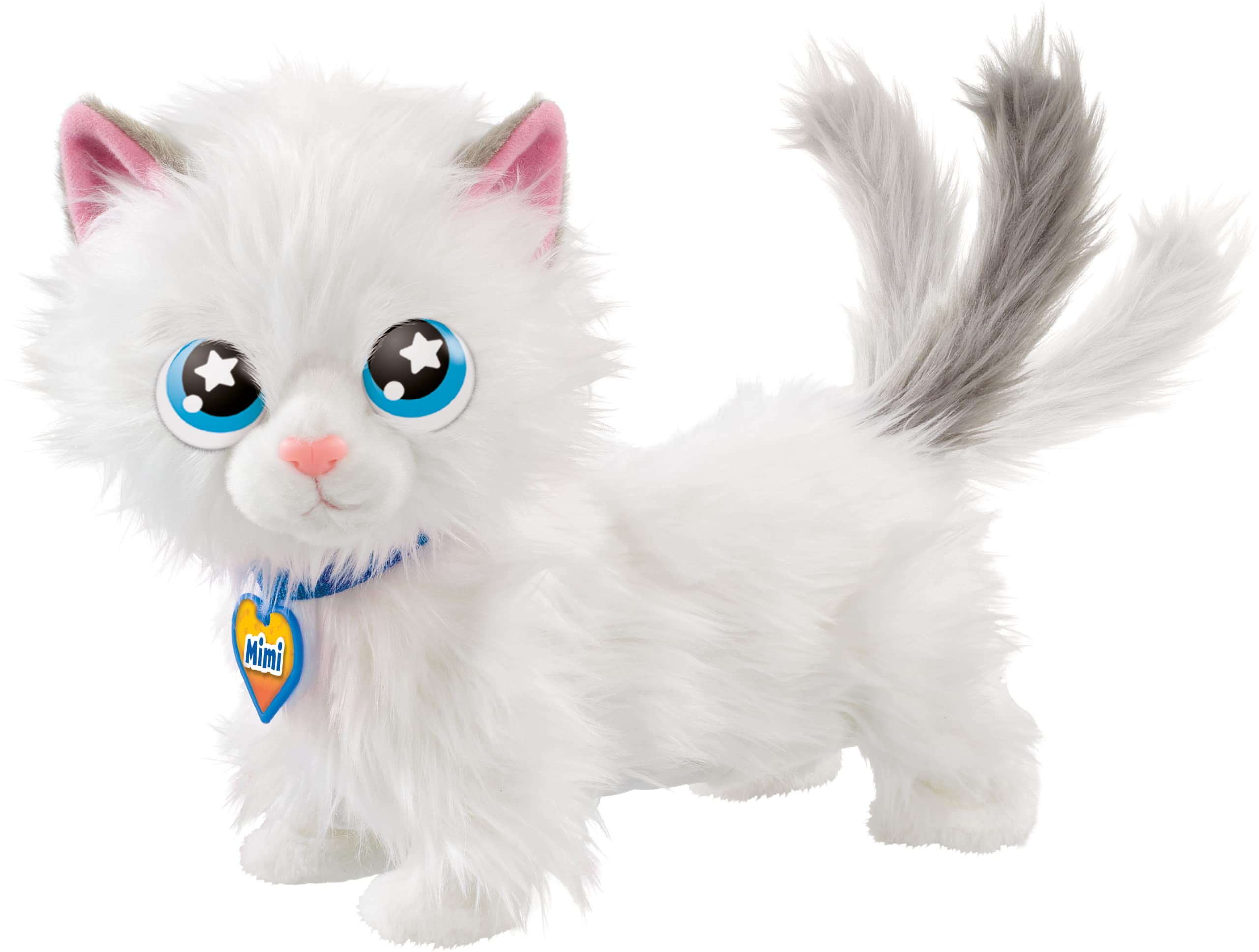 Animagic Mimi die Katze, Kuscheltier Spielzeug für Kinder ab 2 Jahren, Plüschtier Katze, ‎Weiß